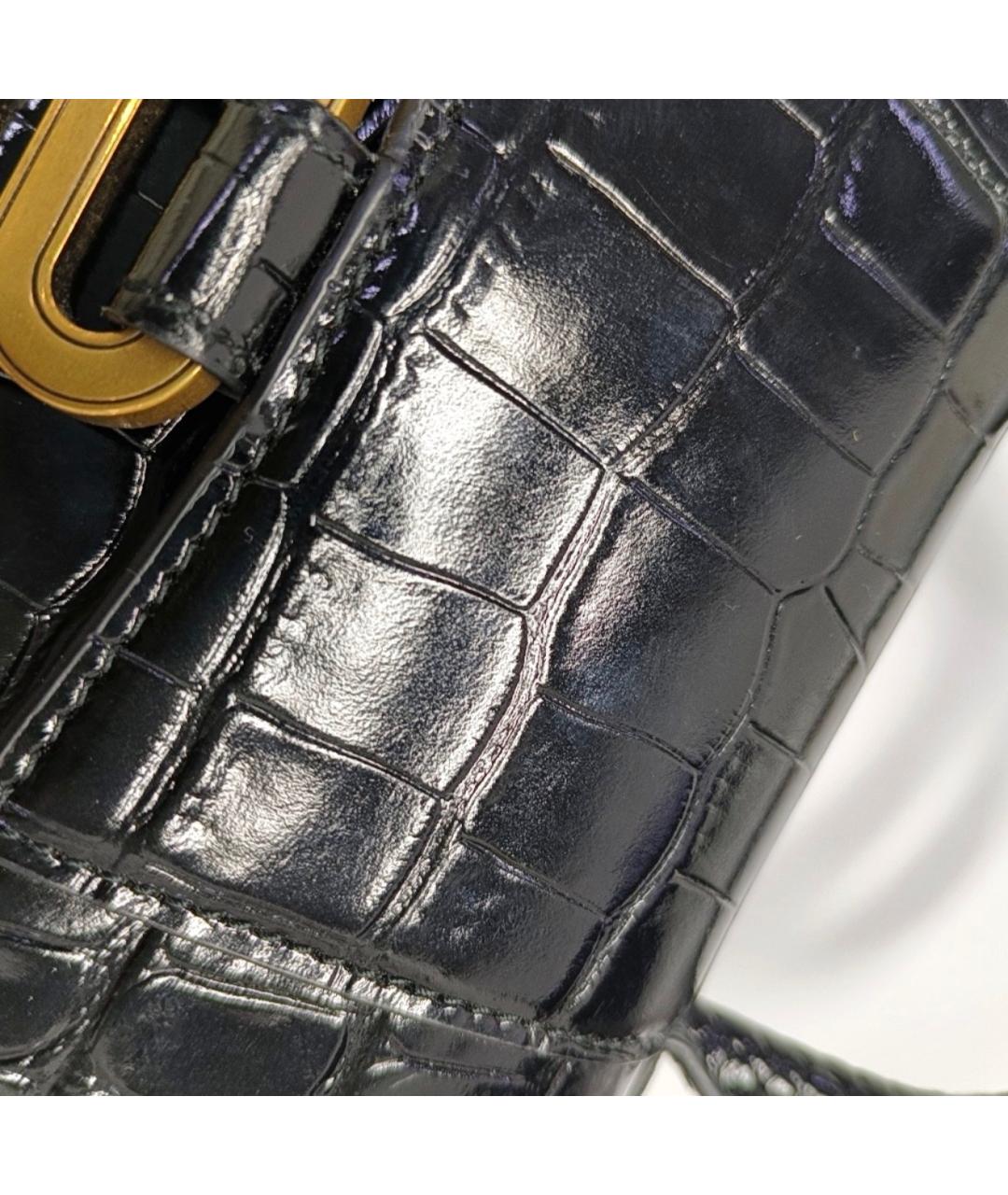 BALENCIAGA Черная кожаная сумка через плечо, фото 6