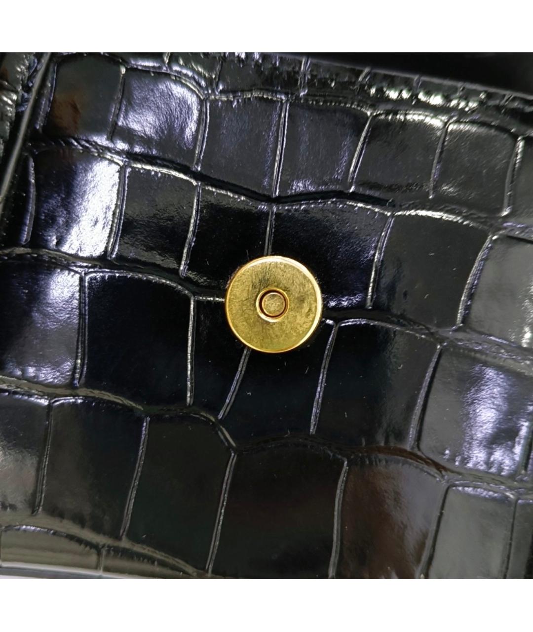 BALENCIAGA Черная кожаная сумка через плечо, фото 9