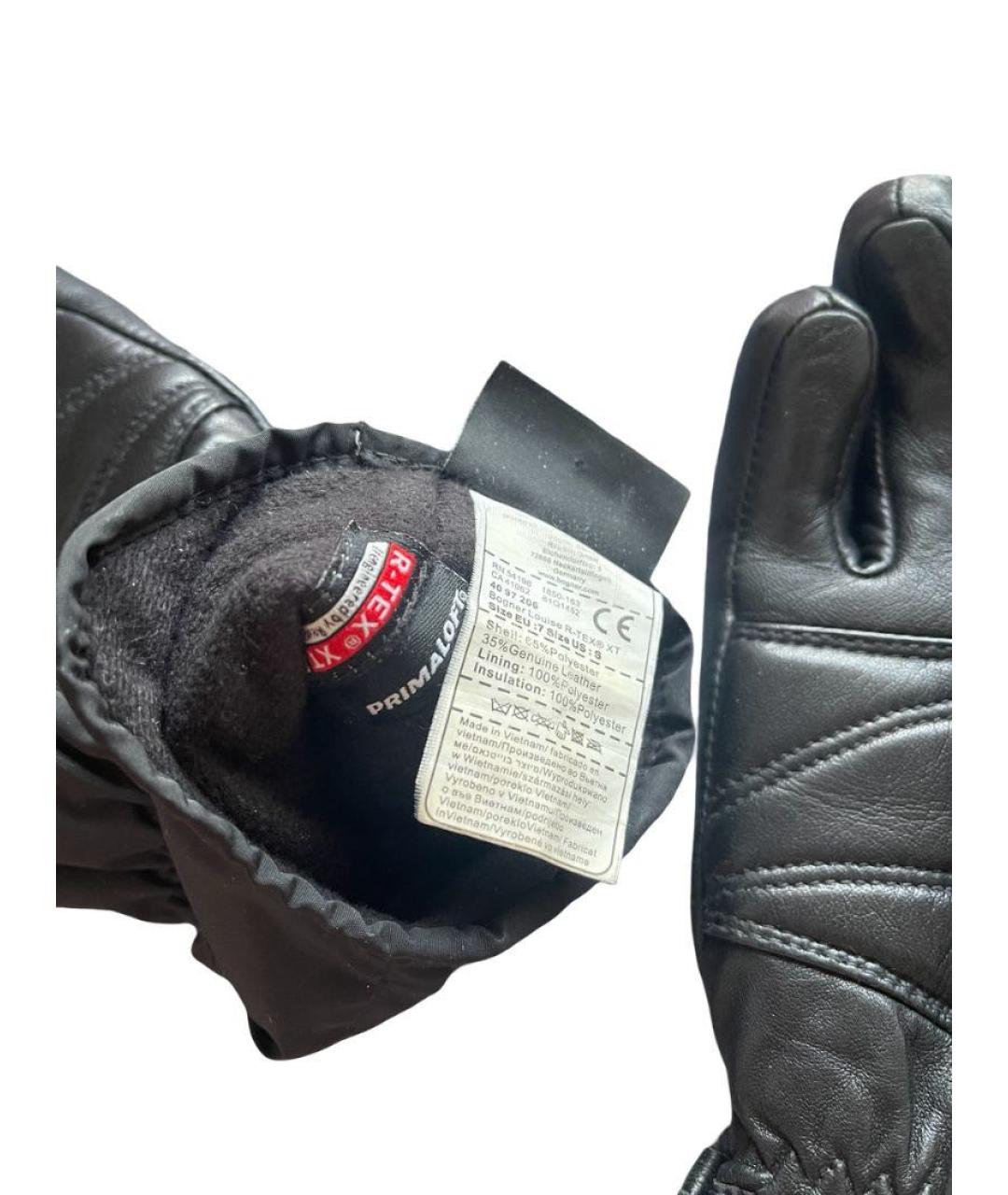 BOGNER Черные кожаные перчатки, фото 4