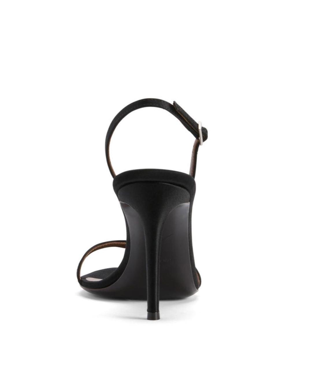 GIUSEPPE ZANOTTI DESIGN Черные кожаные босоножки, фото 4