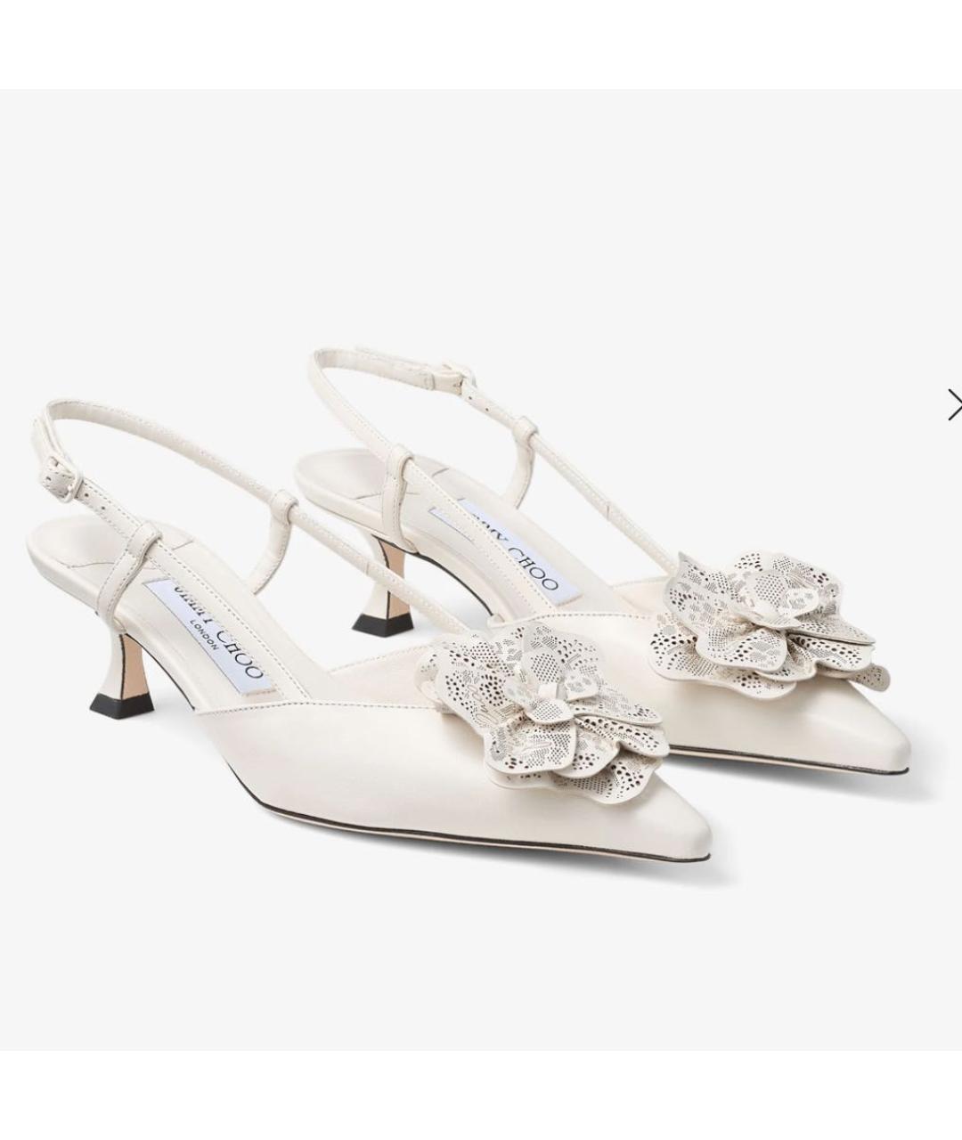 JIMMY CHOO Бежевые кожаные босоножки, фото 2