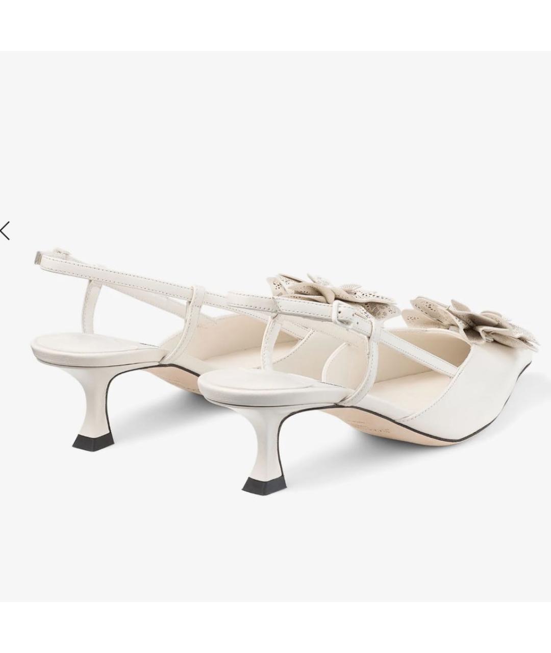 JIMMY CHOO Бежевые кожаные босоножки, фото 4