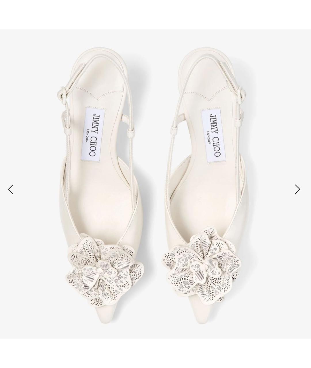 JIMMY CHOO Бежевые кожаные босоножки, фото 3