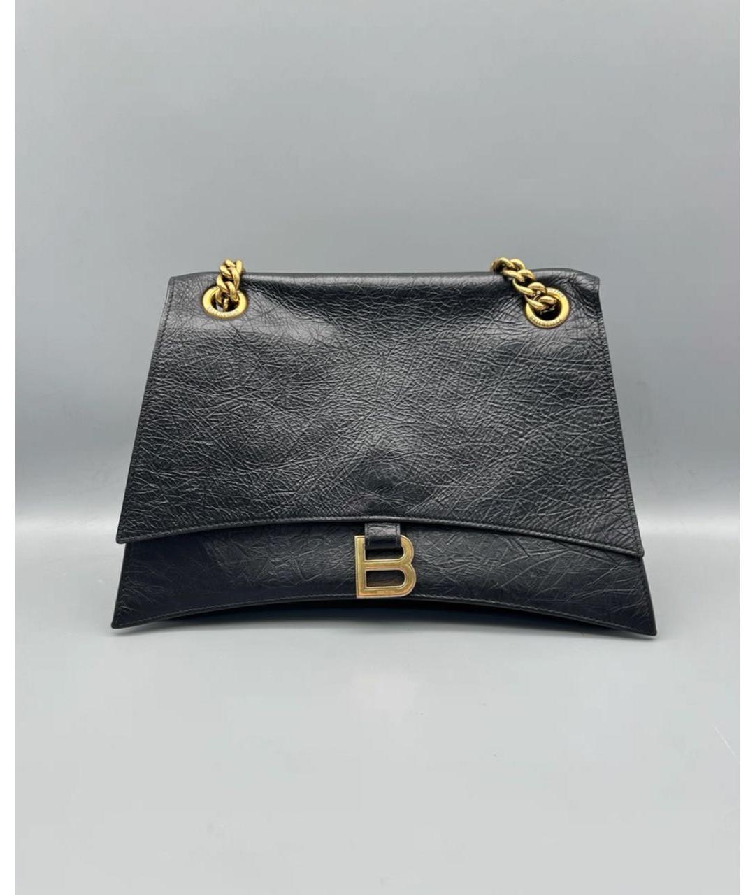 BALENCIAGA Черная кожаная сумка через плечо, фото 6