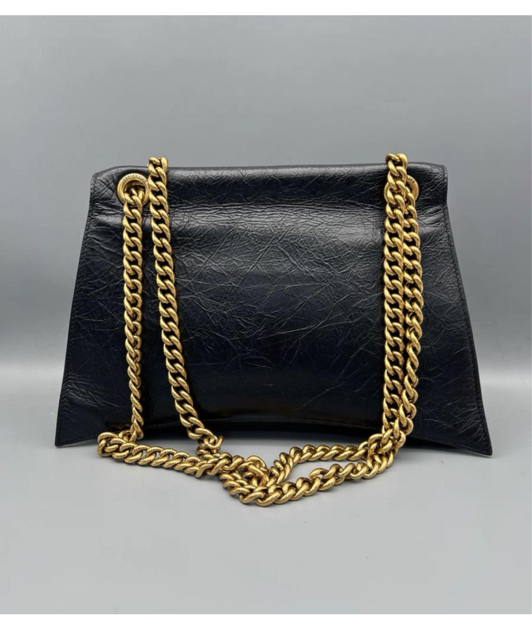 BALENCIAGA Черная кожаная сумка через плечо, фото 2