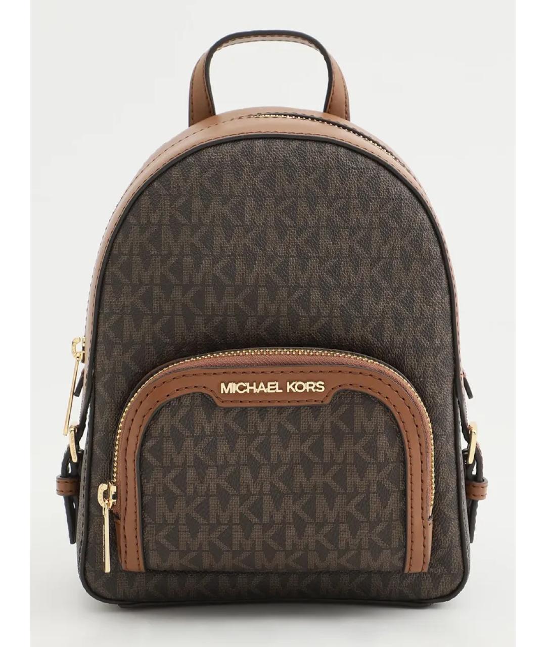 MICHAEL KORS Коричневый рюкзак из искусственной кожи, фото 7