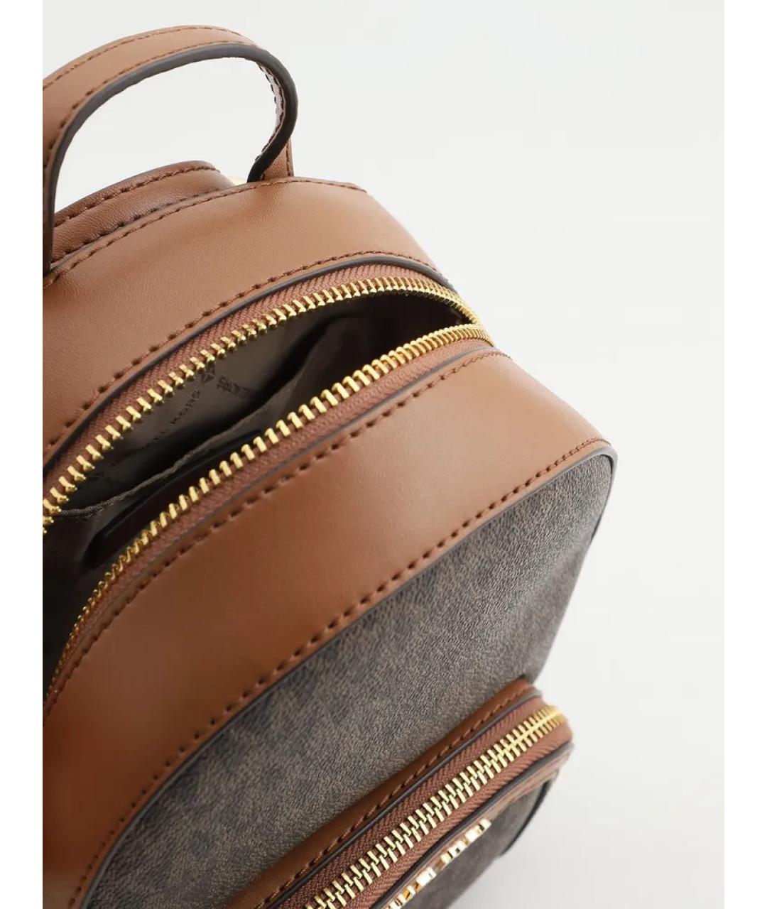 MICHAEL KORS Коричневый рюкзак из искусственной кожи, фото 9