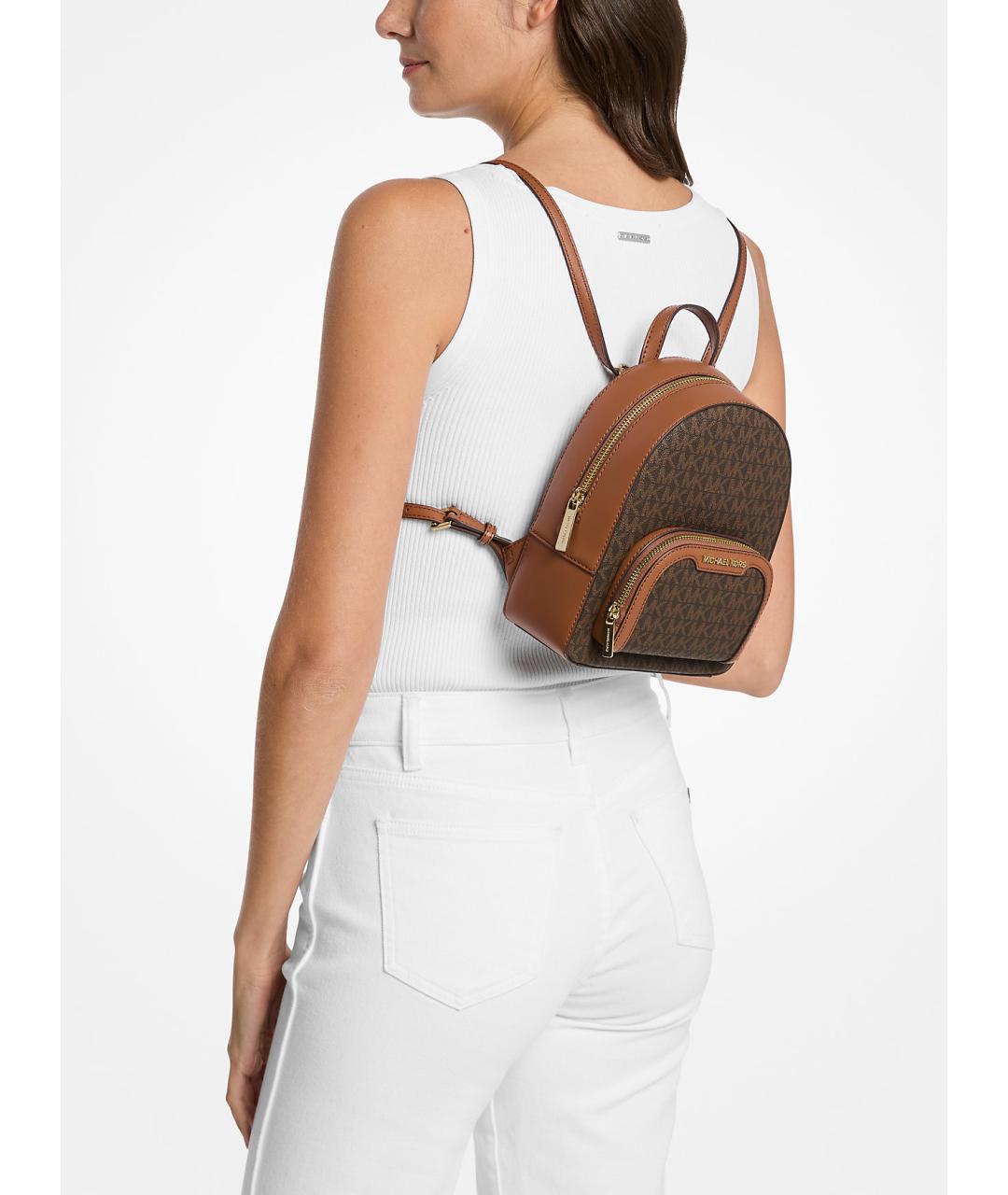 MICHAEL KORS Коричневый рюкзак из искусственной кожи, фото 5