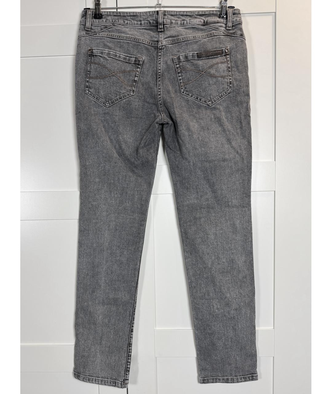 BRUNELLO CUCINELLI Серые хлопко-эластановые джинсы слим, фото 2