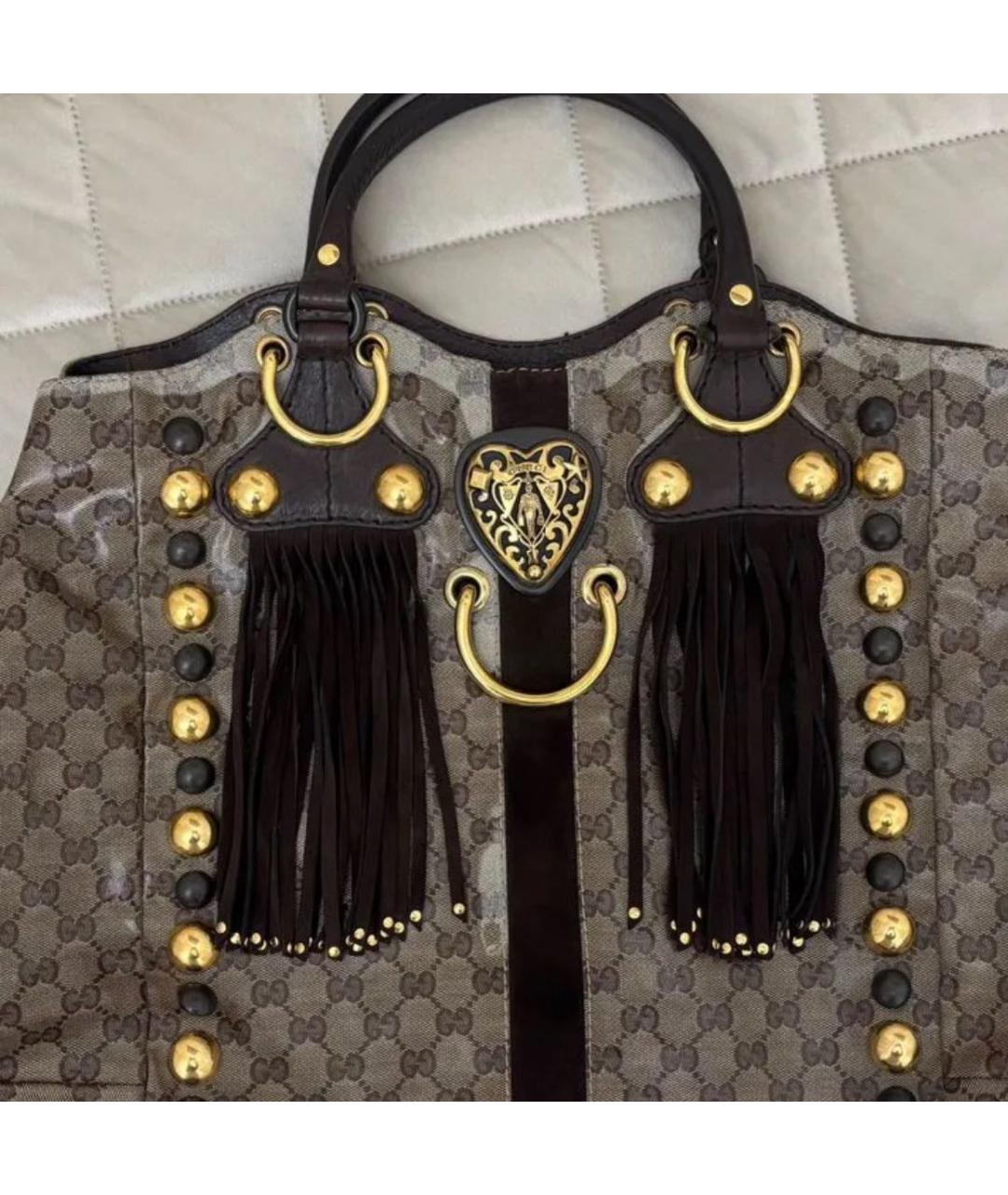 GUCCI Бежевая сумка с короткими ручками, фото 6