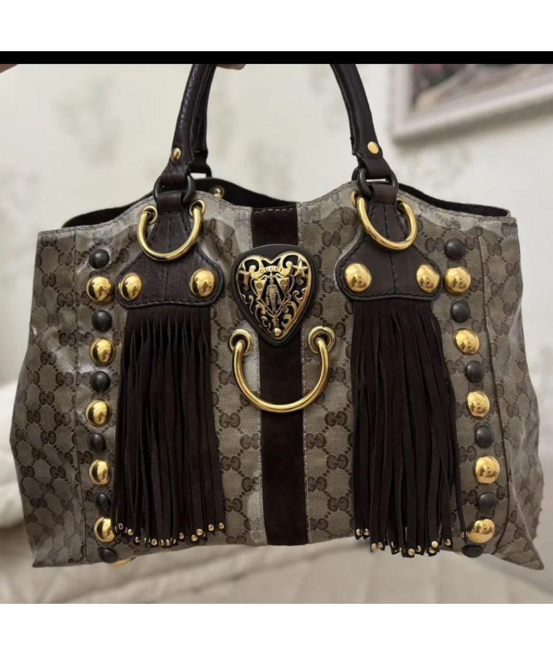 GUCCI Бежевая сумка с короткими ручками, фото 7