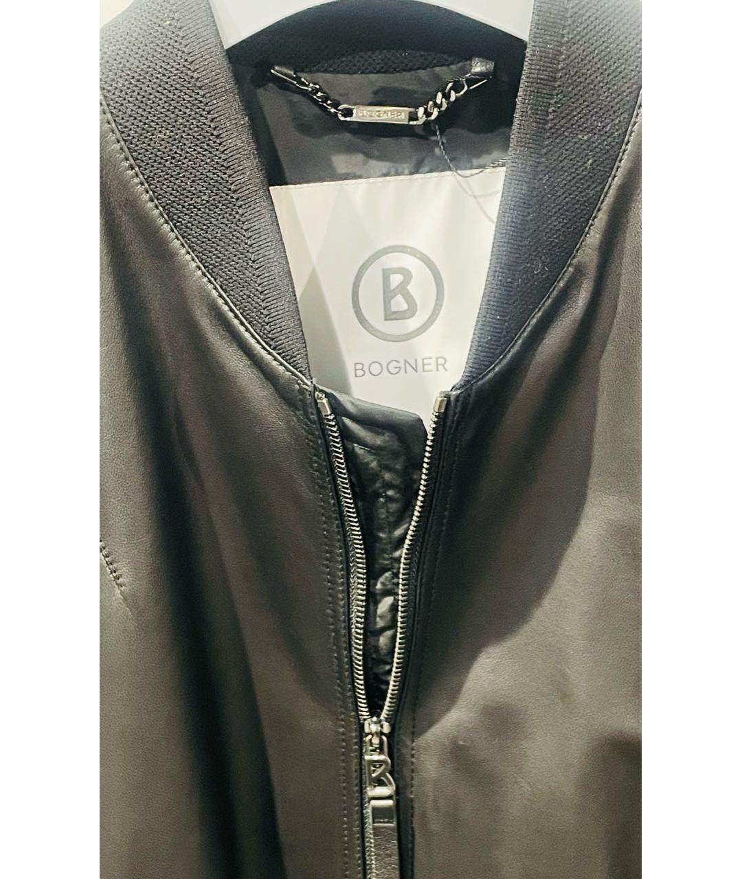 BOGNER Черная кожаная куртка, фото 3