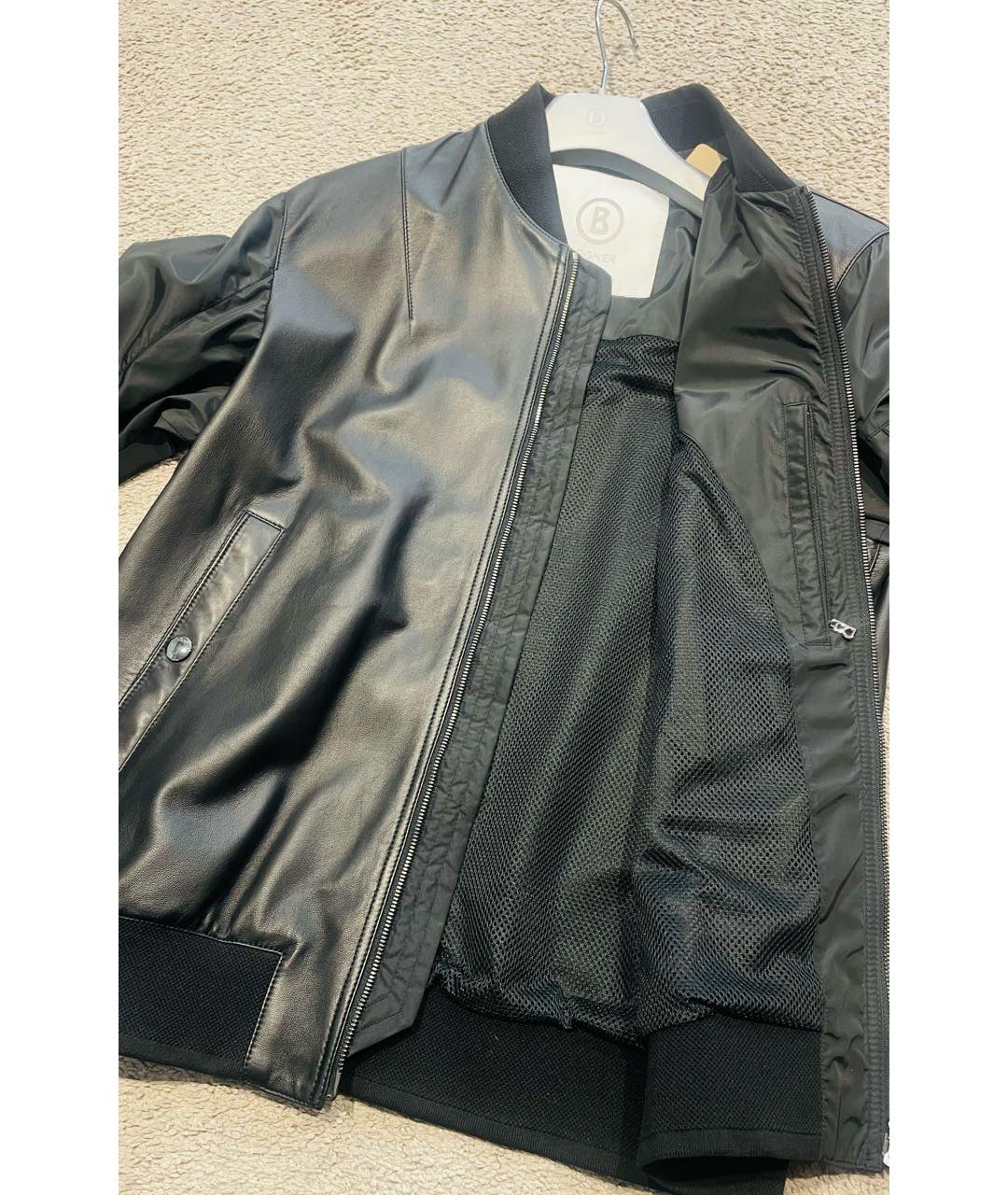 BOGNER Черная кожаная куртка, фото 5