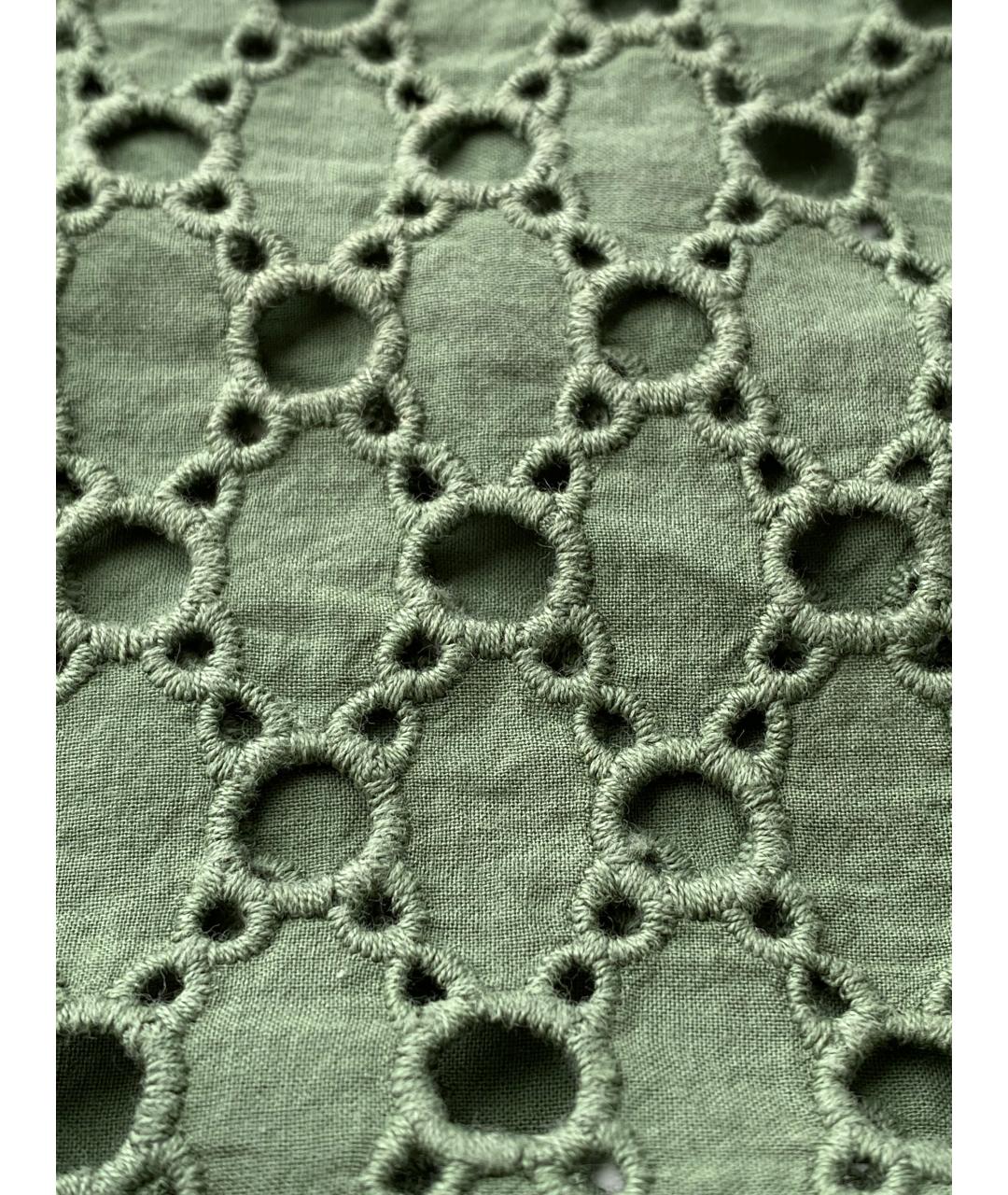 SANDRO Зеленые хлопковое повседневное платье, фото 6