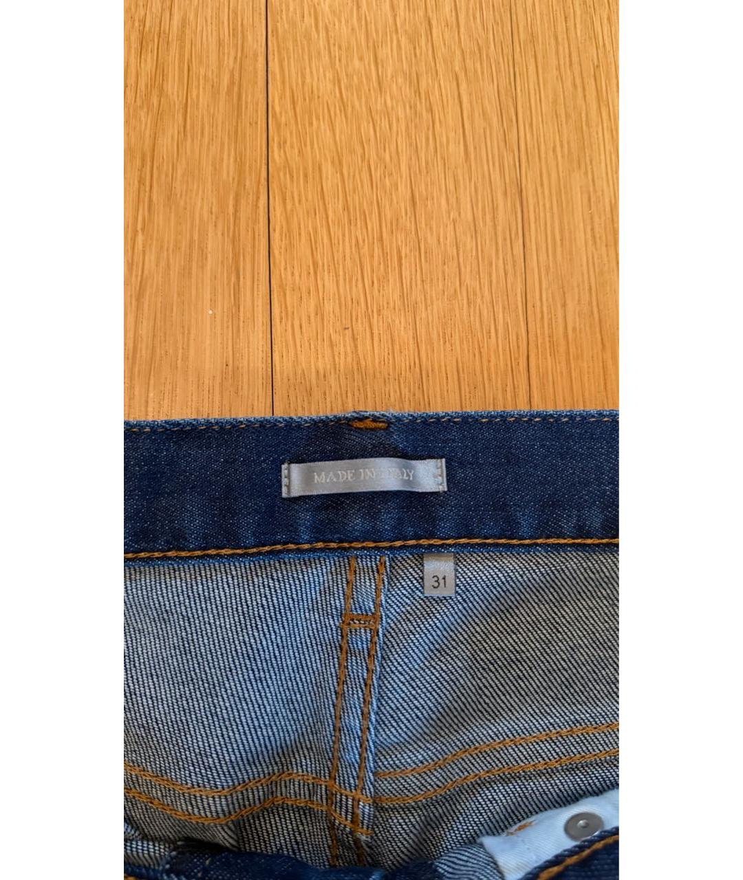 DIOR HOMME Темно-синие хлопко-эластановые джинсы скинни, фото 3