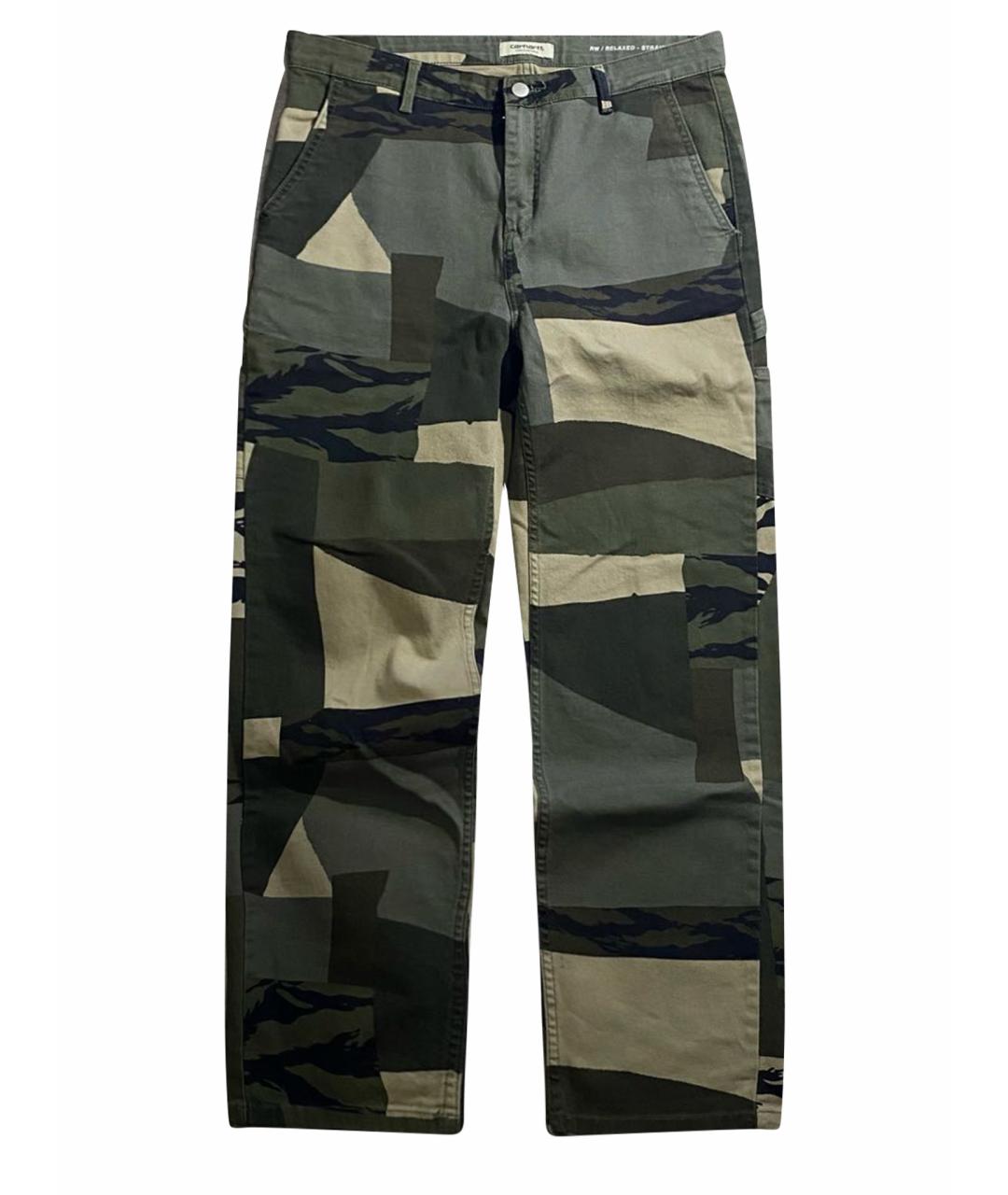 CARHARTT WIP Зеленые хлопковые брюки широкие, фото 1
