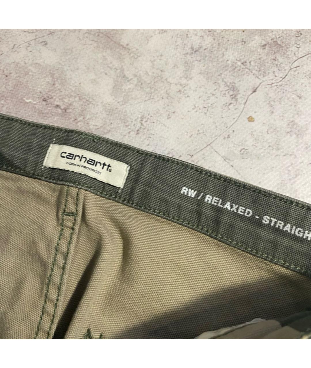 CARHARTT WIP Зеленые хлопковые брюки широкие, фото 5
