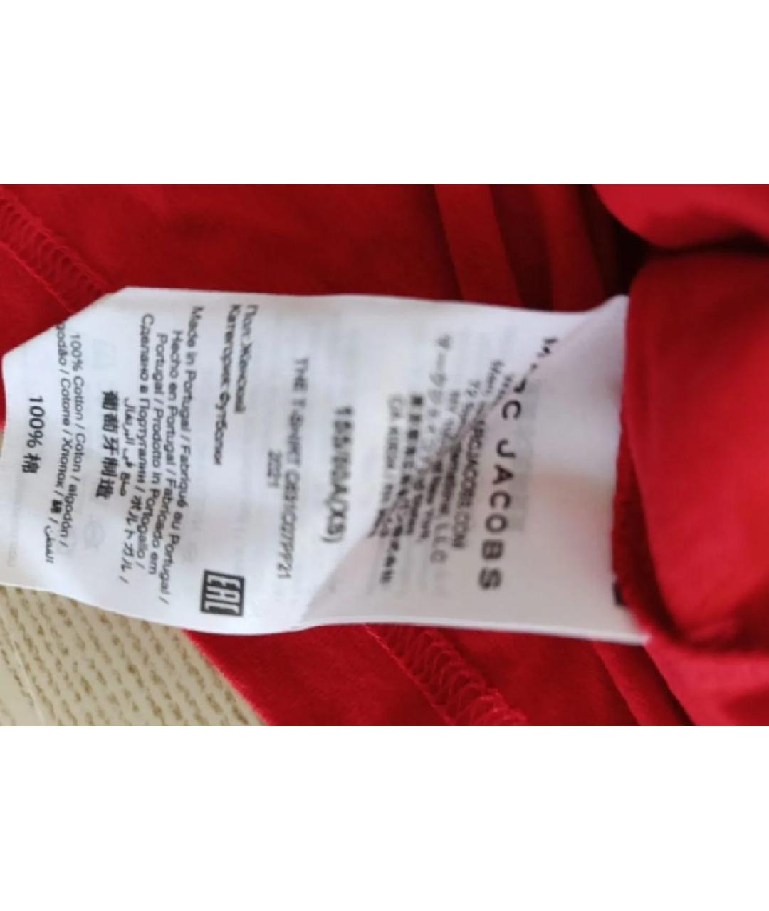 MARC JACOBS Красная хлопковая футболка, фото 3