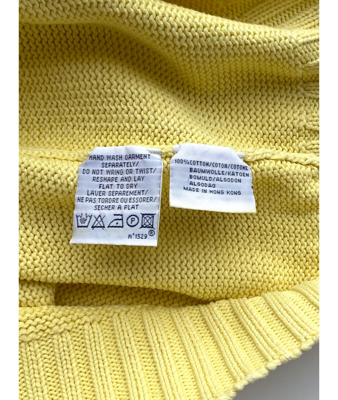 POLO RALPH LAUREN Желтый хлопковый джемпер / свитер, фото 5