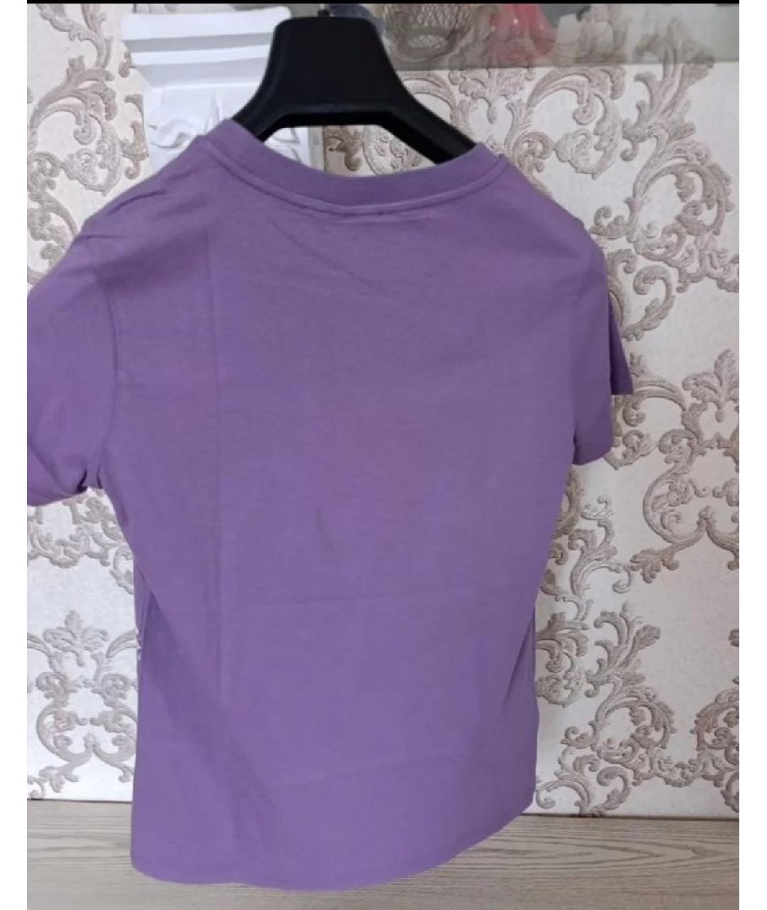 PINKO Фиолетовая хлопковая футболка, фото 2