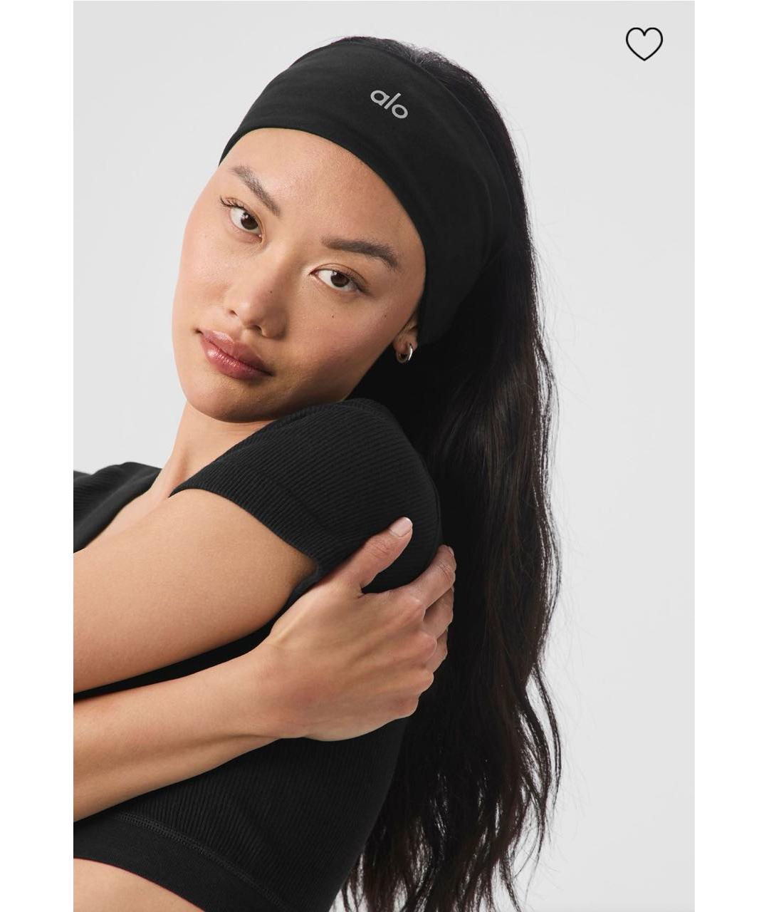 ALO YOGA Черная повязка, фото 2