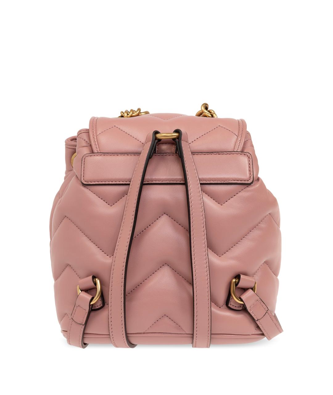 GUCCI Розовый кожаный рюкзак, фото 4