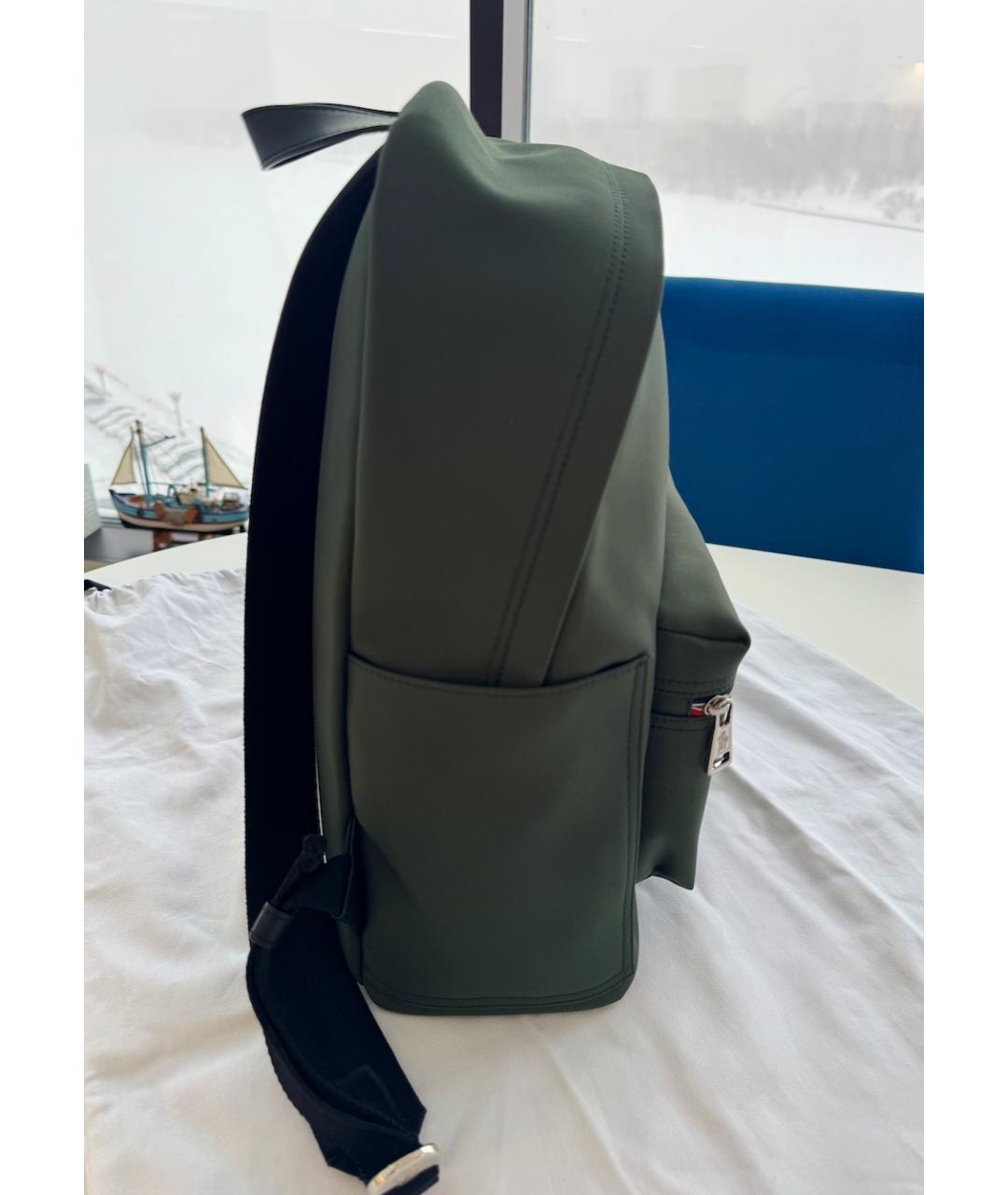 MONCLER Хаки синтетический рюкзак, фото 8