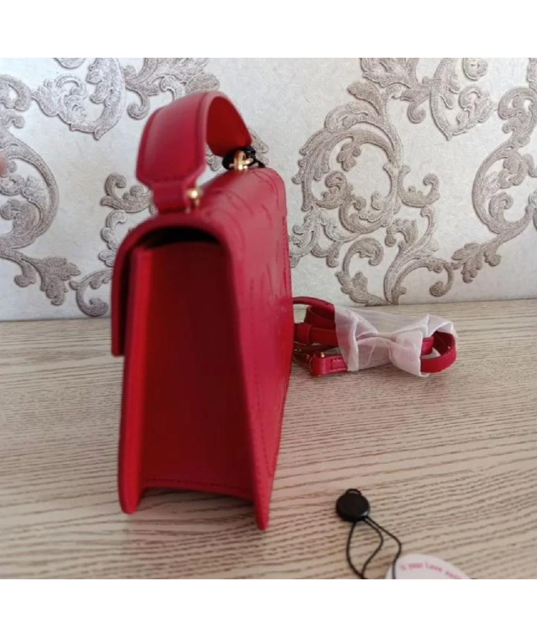 PINKO Красная кожаная сумка через плечо, фото 2