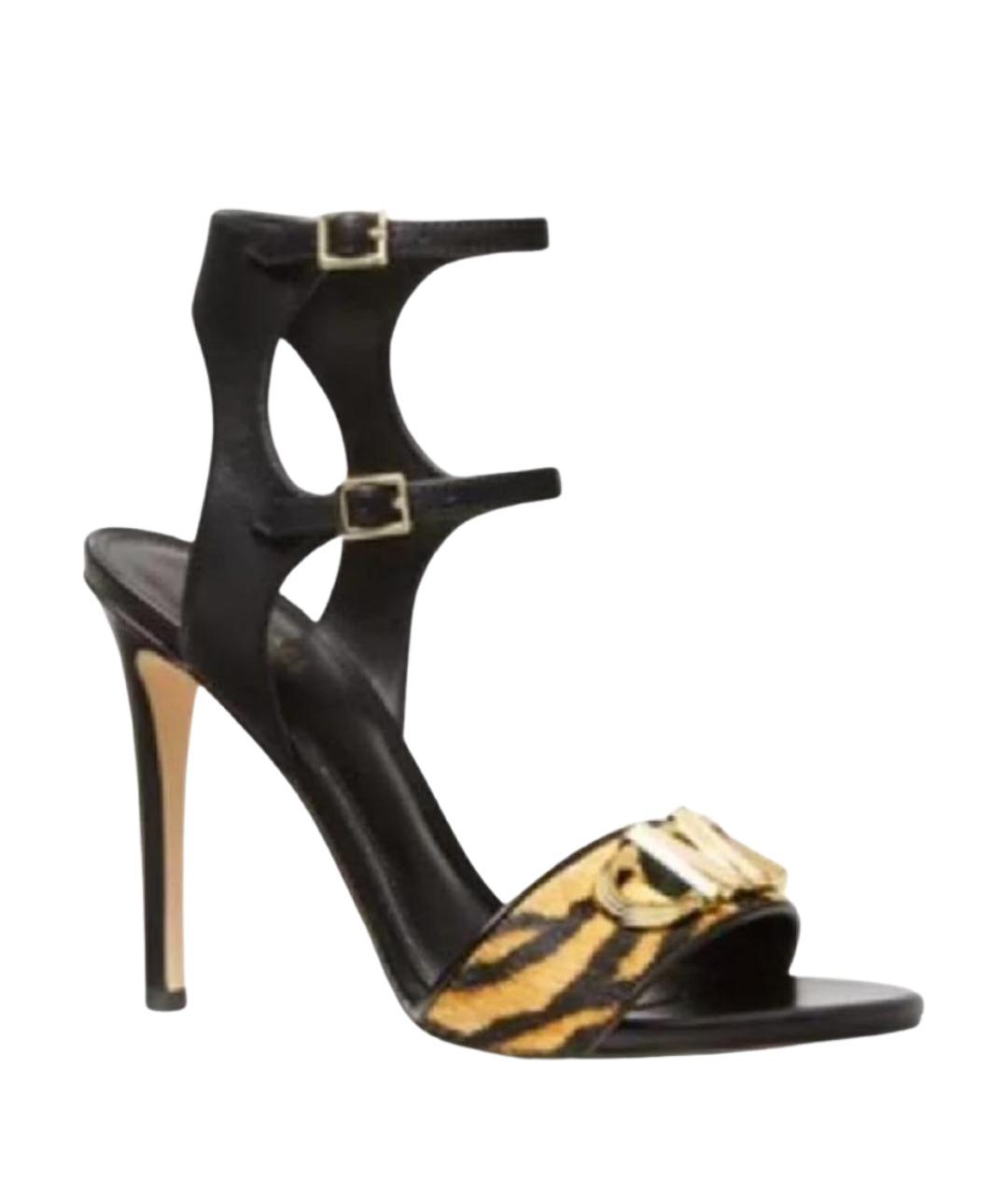 MICHAEL KORS Черные кожаные босоножки, фото 1