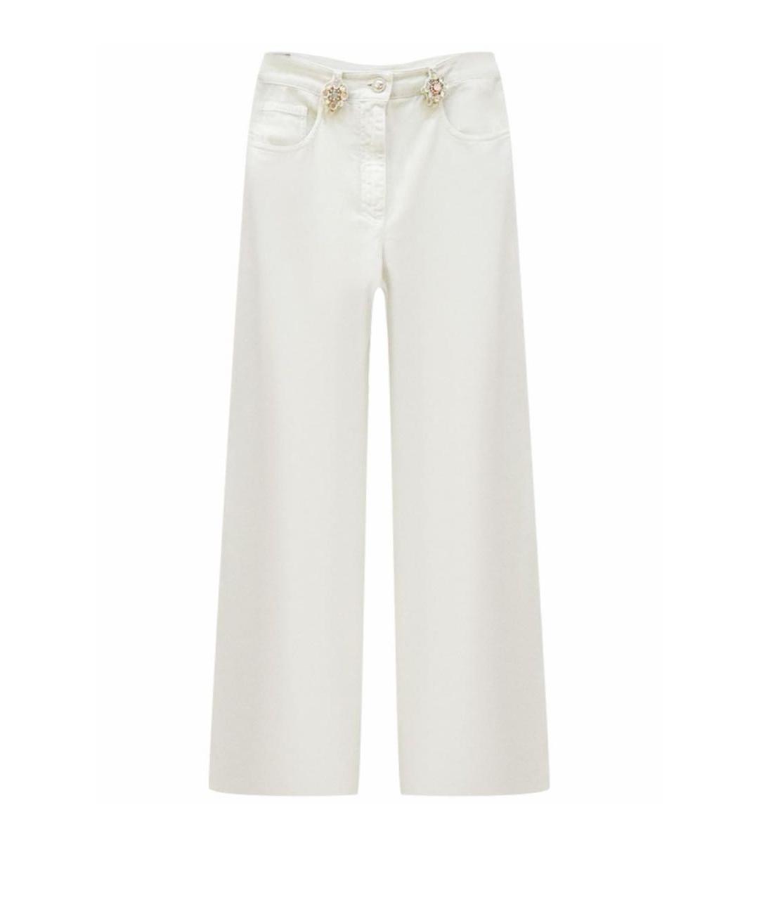 CHANEL Бежевые хлопковые джинсы клеш, фото 1