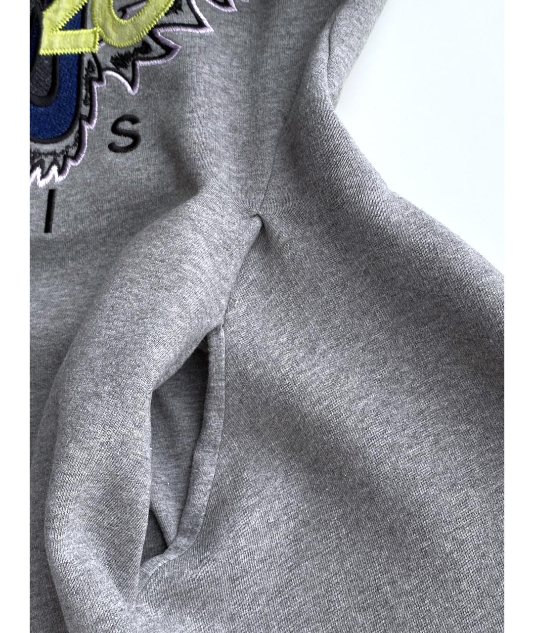 KENZO Серое хлопковое повседневное платье, фото 5