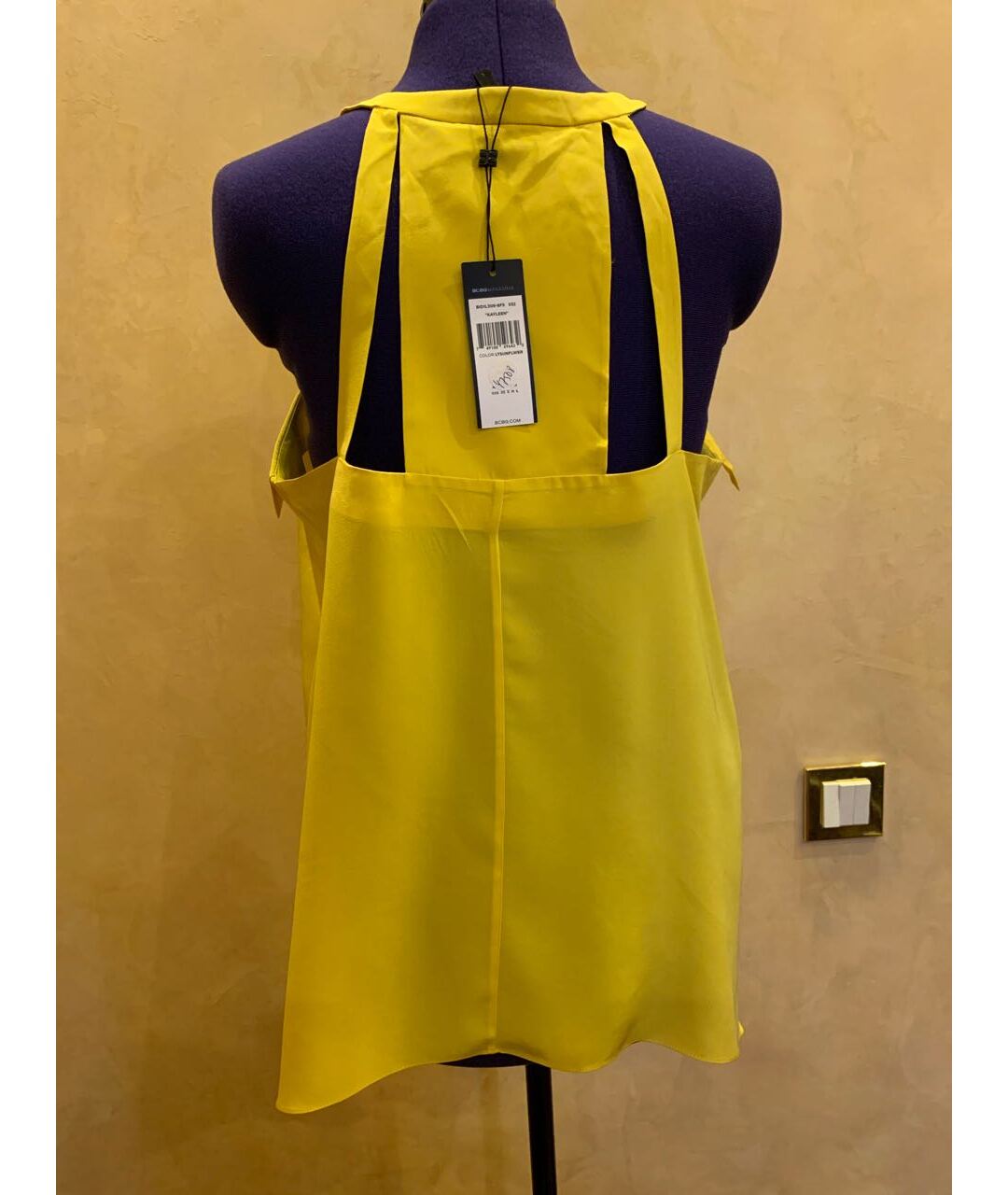 BCBG MAXAZRIA Желтая майка, фото 2