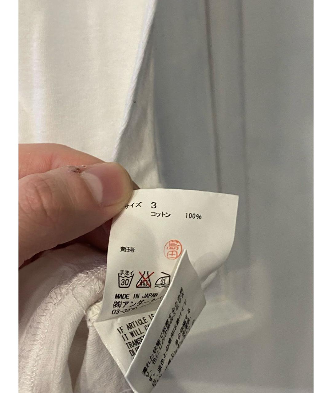 UNDERCOVER Белая хлопковая футболка, фото 5