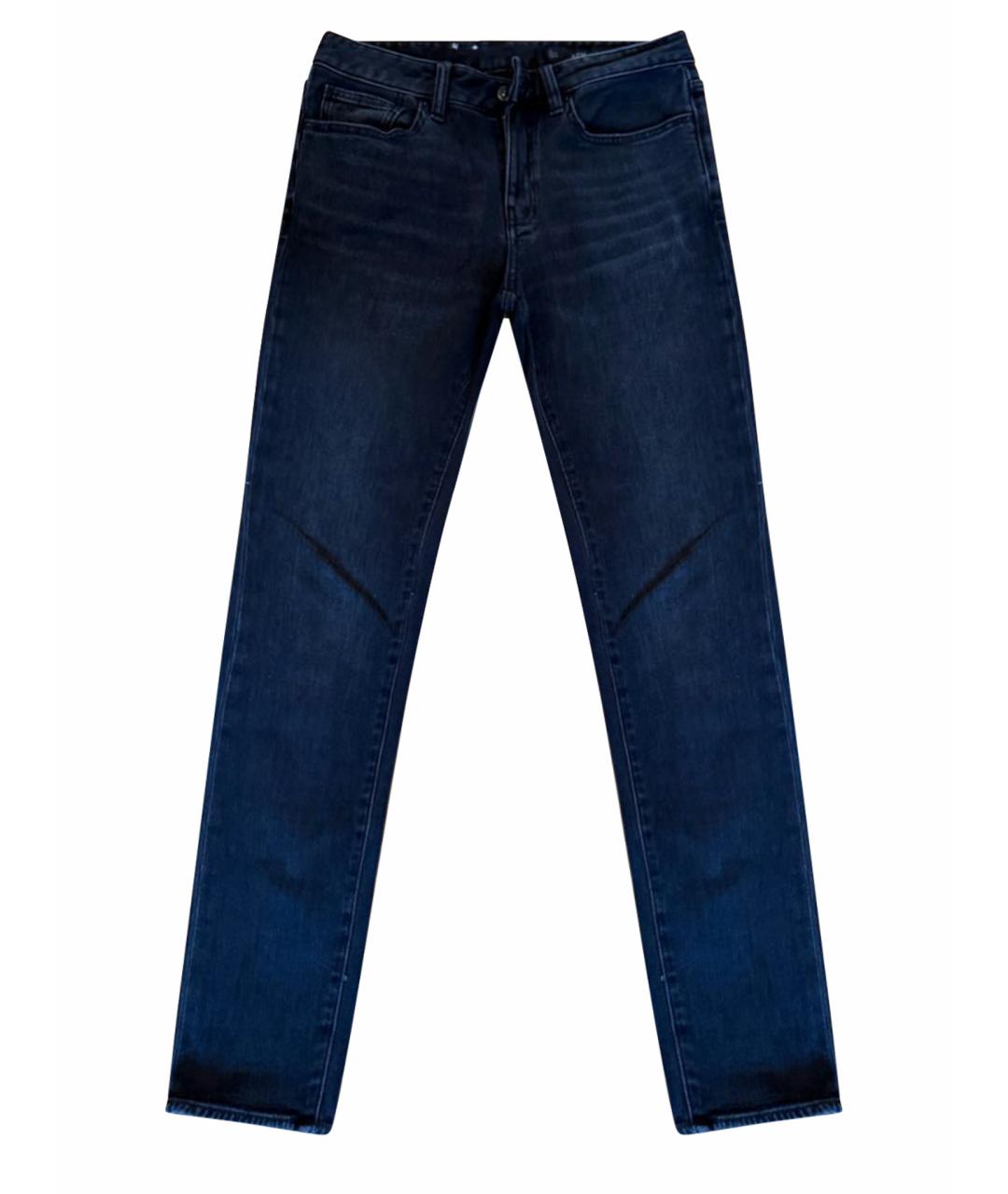 ARMANI EXCHANGE Темно-синие хлопко-эластановые джинсы скинни, фото 1