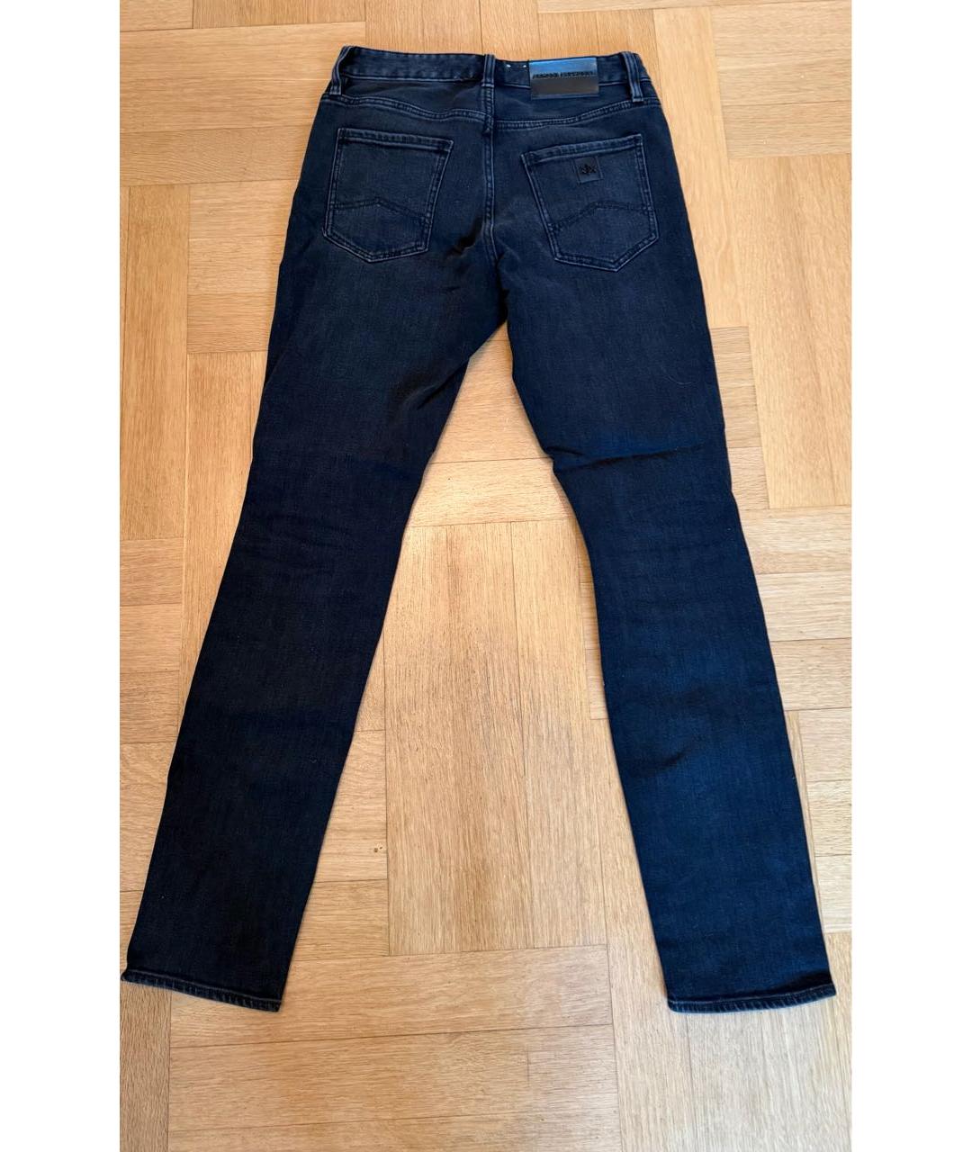 ARMANI EXCHANGE Темно-синие хлопко-эластановые джинсы скинни, фото 2