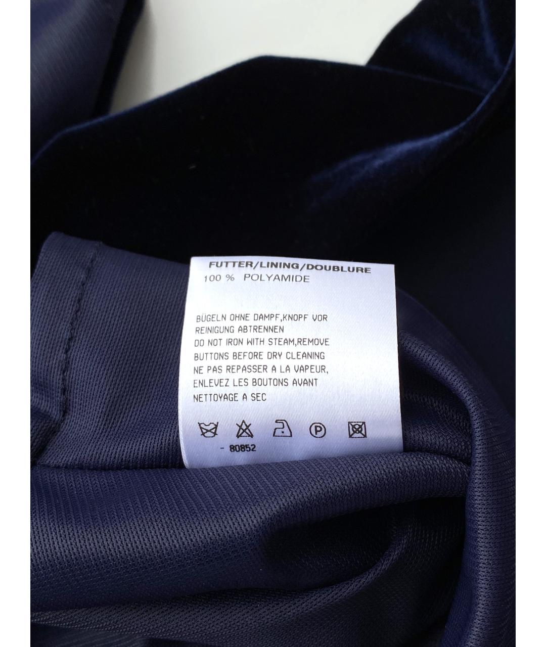 GIVENCHY Темно-синий бархатный жакет/пиджак, фото 8