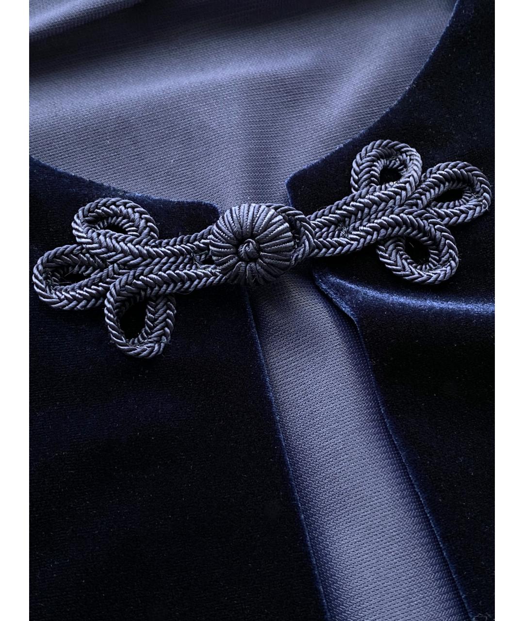 GIVENCHY Темно-синий бархатный жакет/пиджак, фото 4