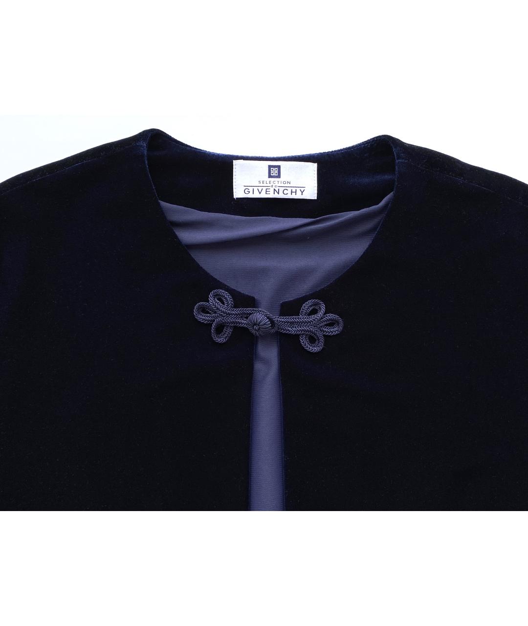 GIVENCHY Темно-синий бархатный жакет/пиджак, фото 2