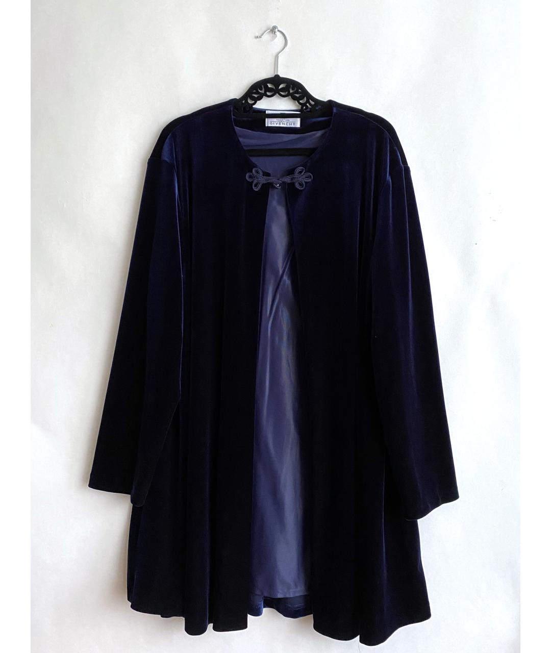 GIVENCHY Темно-синий бархатный жакет/пиджак, фото 10