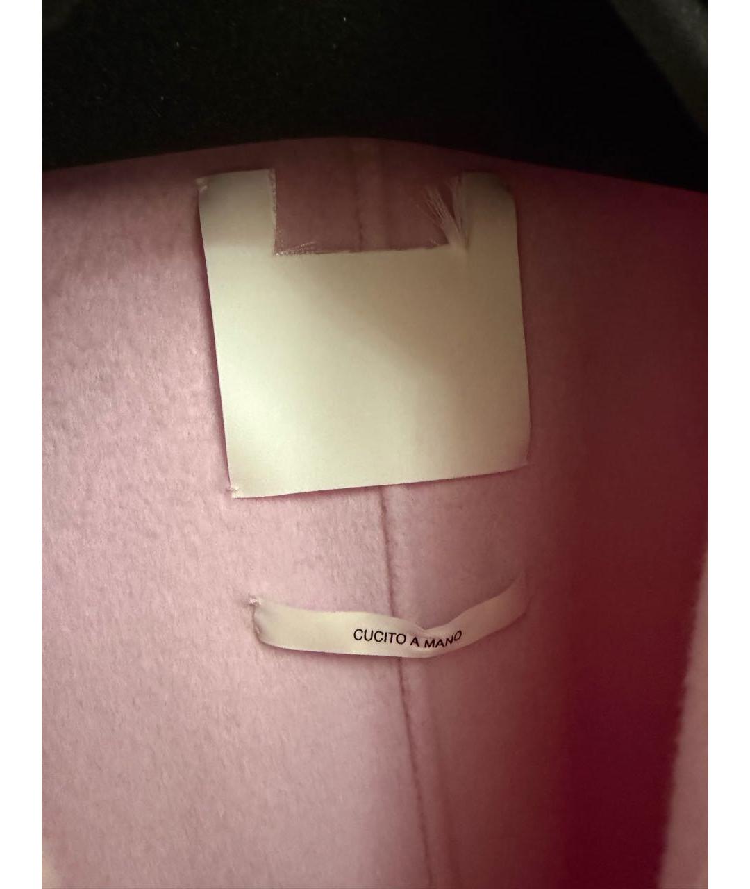 SPORTMAX Розовое шерстяное пальто, фото 8