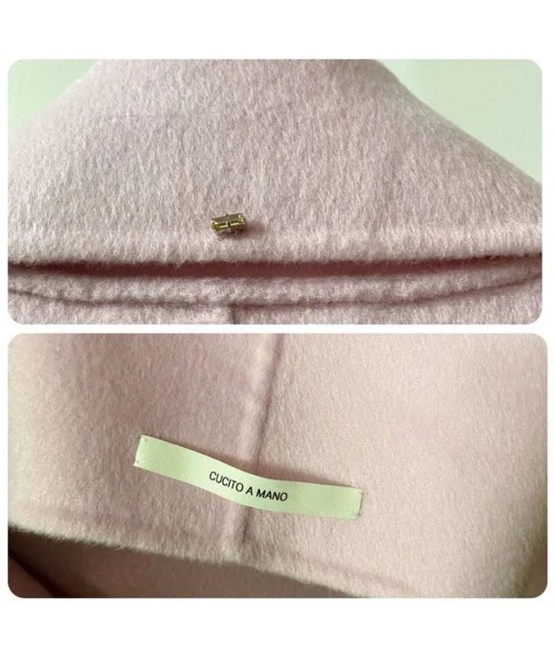 SPORTMAX Розовое шерстяное пальто, фото 3