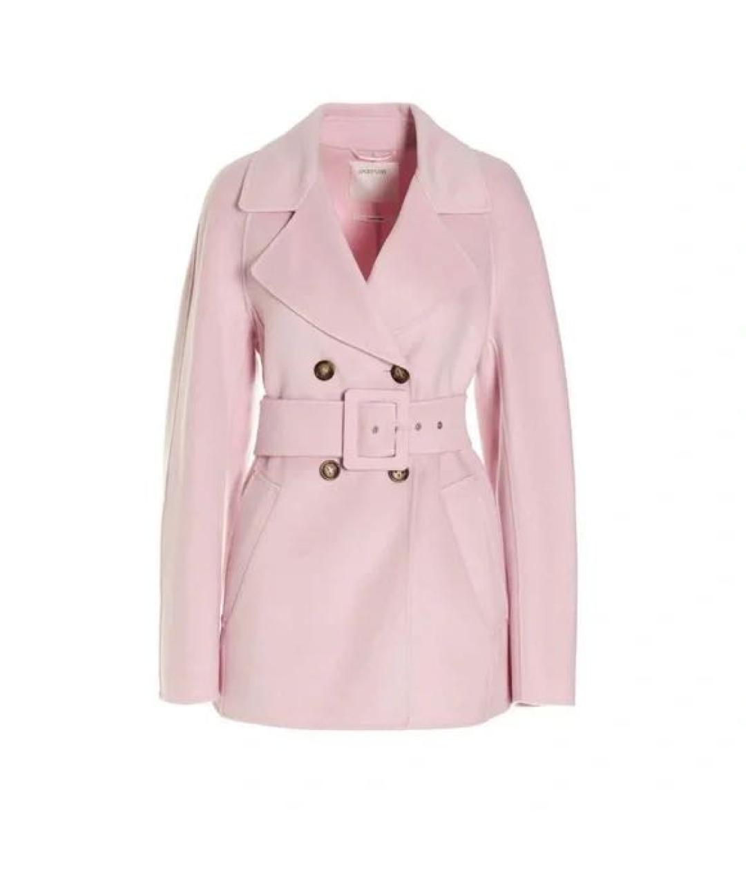 SPORTMAX Розовое шерстяное пальто, фото 9