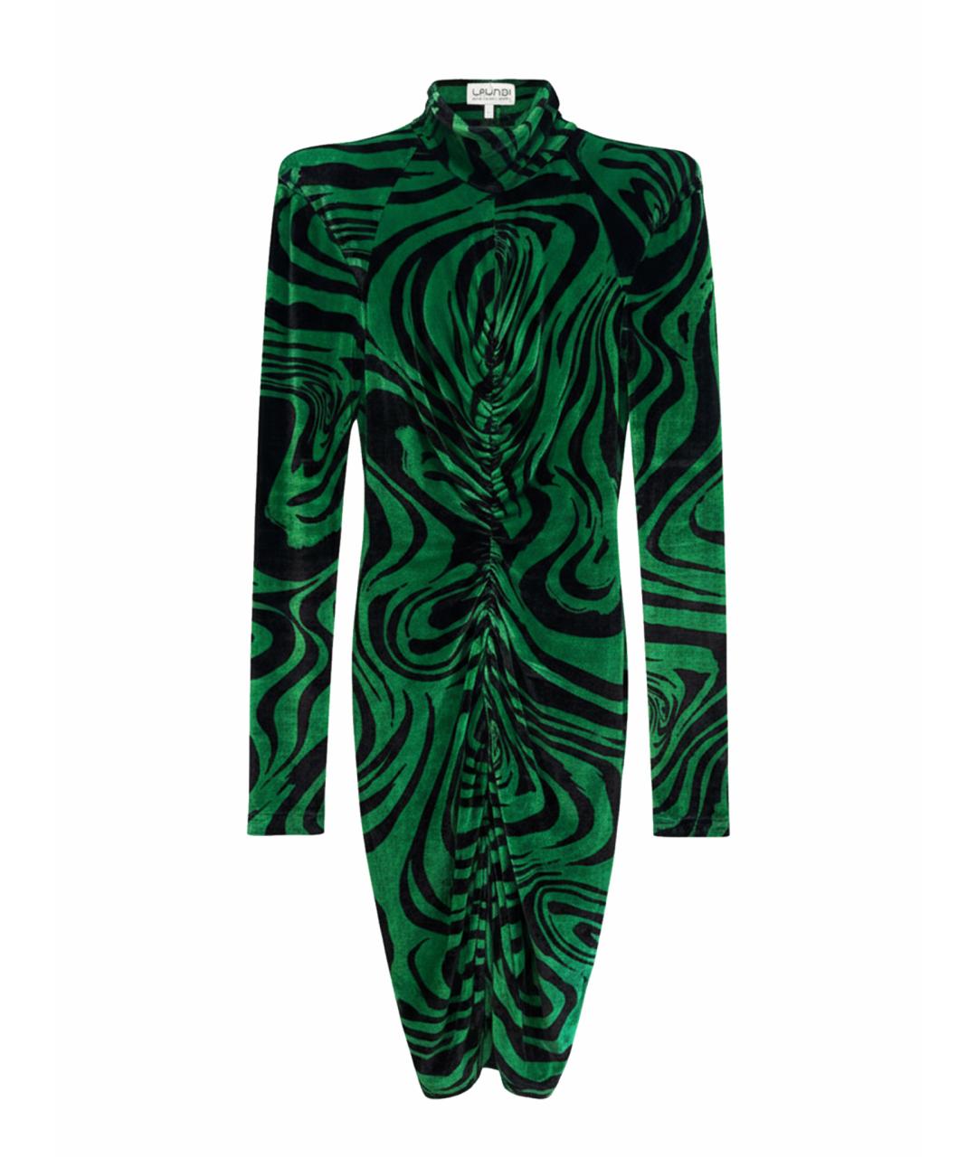 PHILOSOPHY DI LORENZO SERAFINI Зеленые бархатное вечернее платье, фото 1