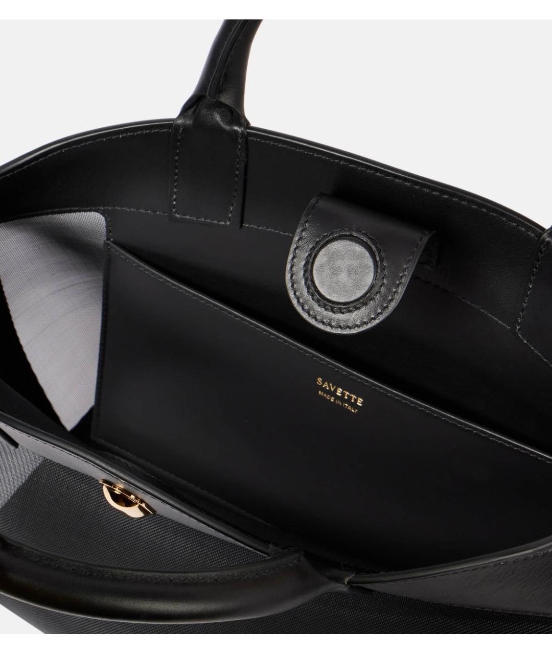 Savette Черная сумка с короткими ручками, фото 5