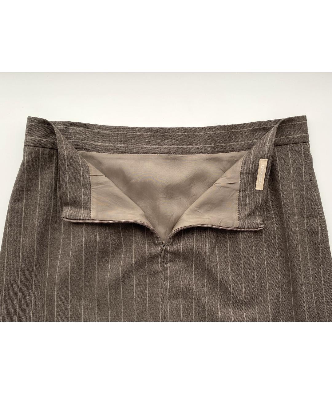 12 STOREEZ Коричневый шерстяной костюм с юбками, фото 9