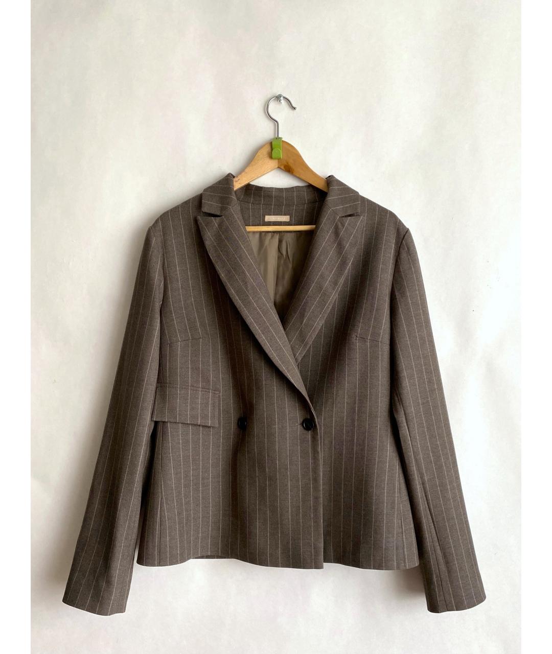 12 STOREEZ Коричневый шерстяной костюм с юбками, фото 10