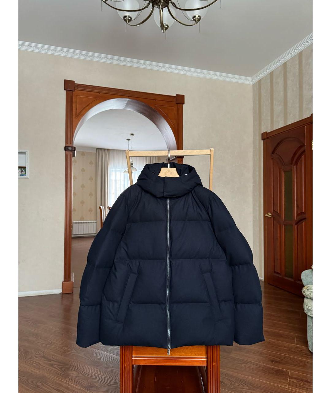 12 STOREEZ Темно-синий шерстяной пуховик, фото 4