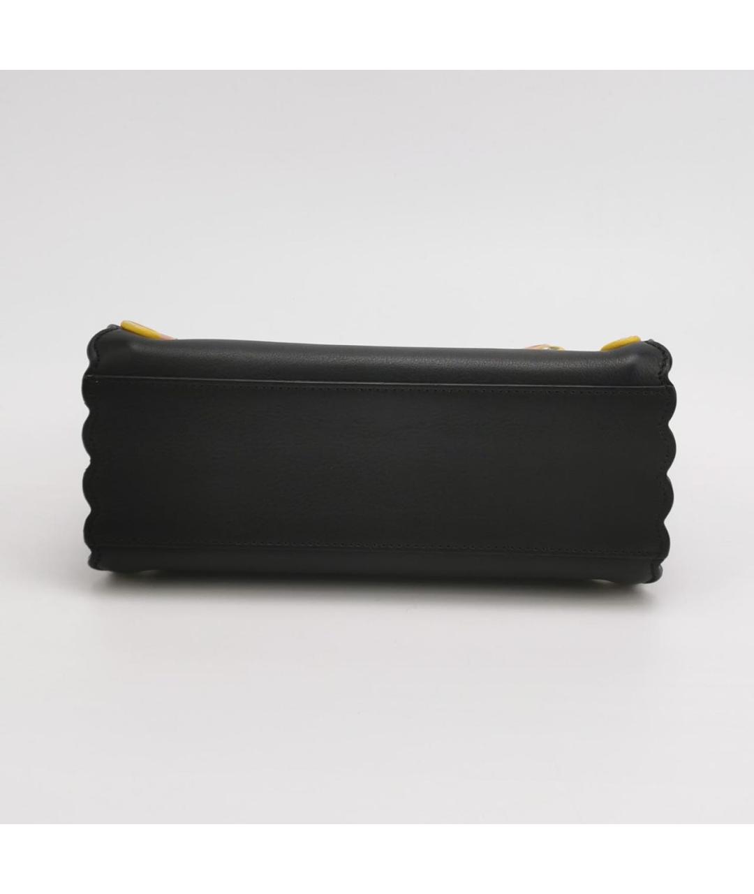 FENDI Черная кожаная сумка через плечо, фото 5