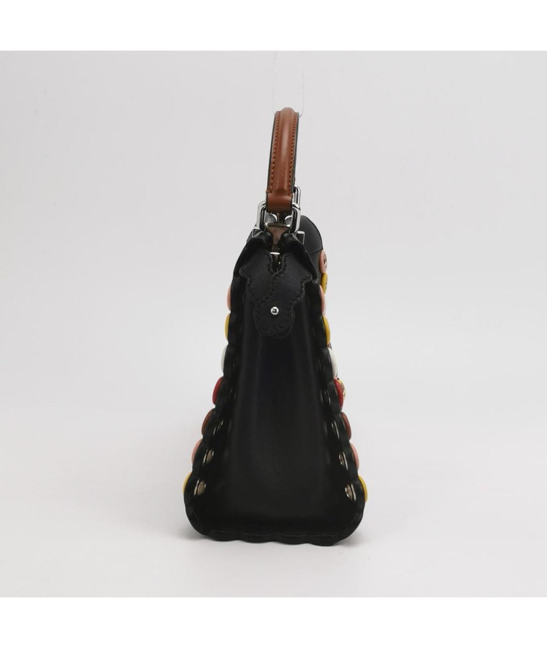 FENDI Черная кожаная сумка через плечо, фото 3