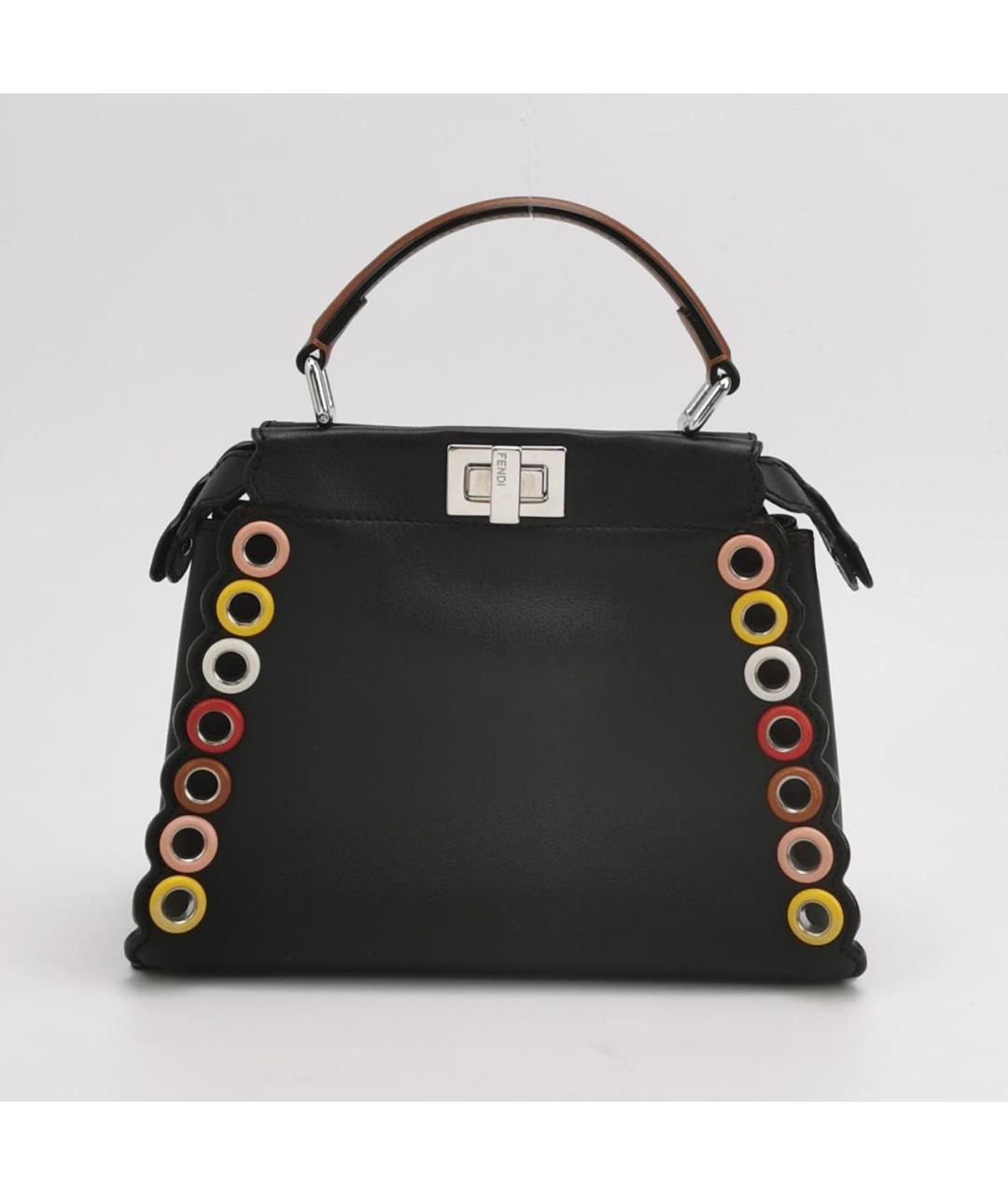 FENDI Черная кожаная сумка через плечо, фото 2